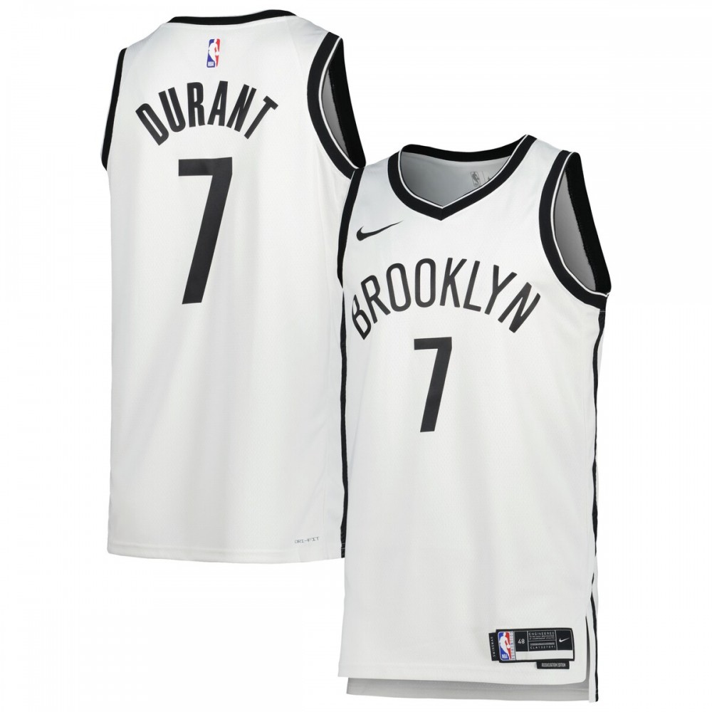 Kevin Durant Brooklyn Nets Unisex 2022/23 Swingman Jersey - Icon Edition - White-Pro Kit Vault | Brand New 26/27 Sports Jerseys